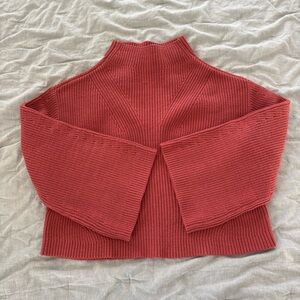 MAEVE Katey Mock-Neck Bell Sleeve Sweater SM